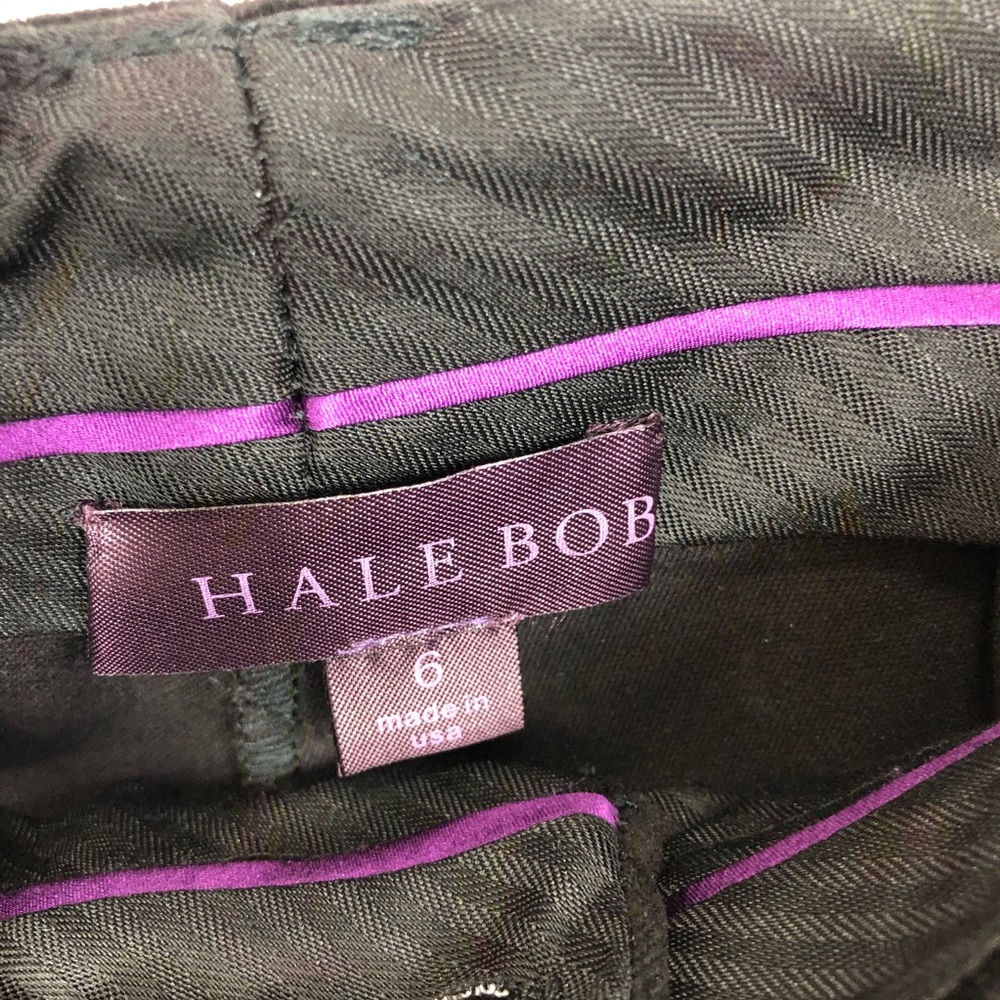 Hale Bob Black Velour Pant with Gold Hardware Sz 6 - Picture 6 of 8